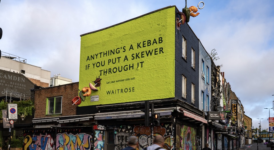 Waitrose Skewers London Billboards With King-Size Kabobs