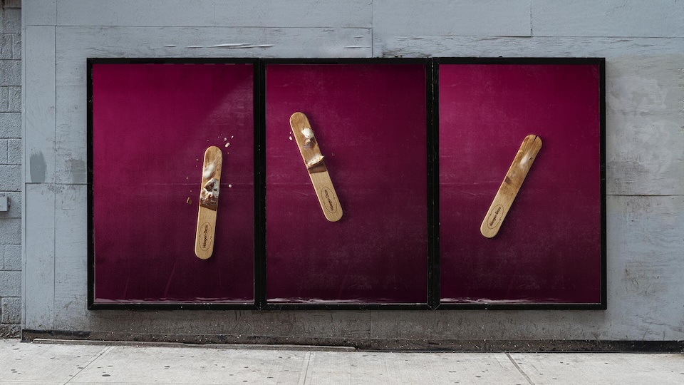 Häagen-Dazs Gets in Last Licks With Minimalist OOH