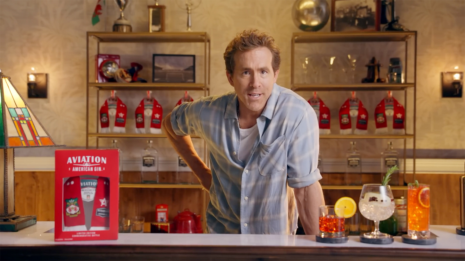 Ryan Reynolds, Aviation Gin Launch Limited-Edition Wrexham AFC Bottle Image
