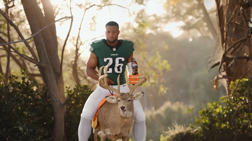It’s Saquon Barkley’s Turn to Ride a Talking Deer for Little Caesars Image