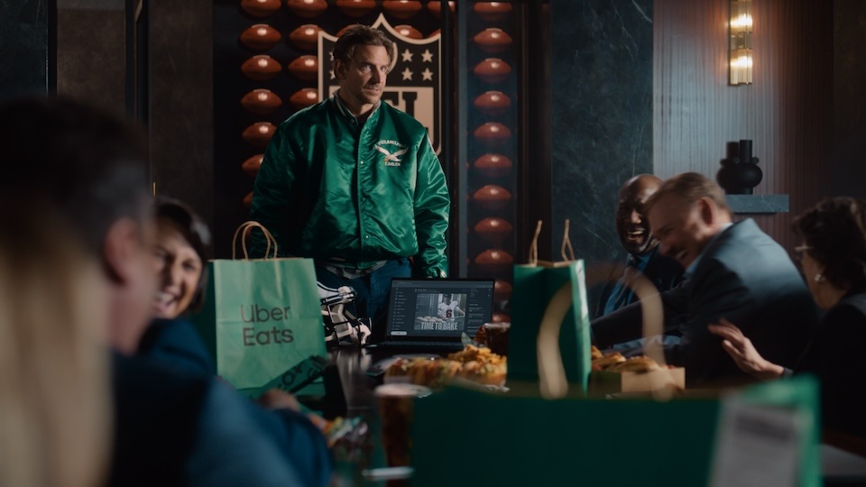 Bradley Cooper Gets Hungry for NFL Football With Uber Eats