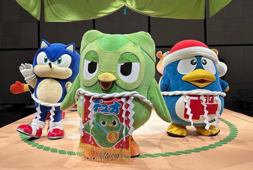 Sumo Showdown: Duolingo Owl Battles Sonic, Pac-Man and Other Mascots