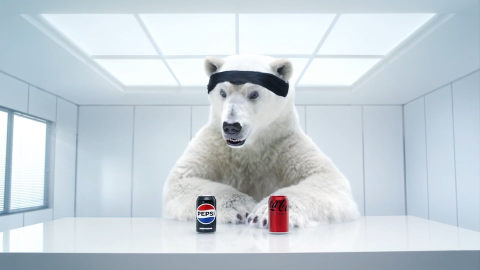 In Big Game Taste Test, a Polar Bear Picks Pepsi Over Coke