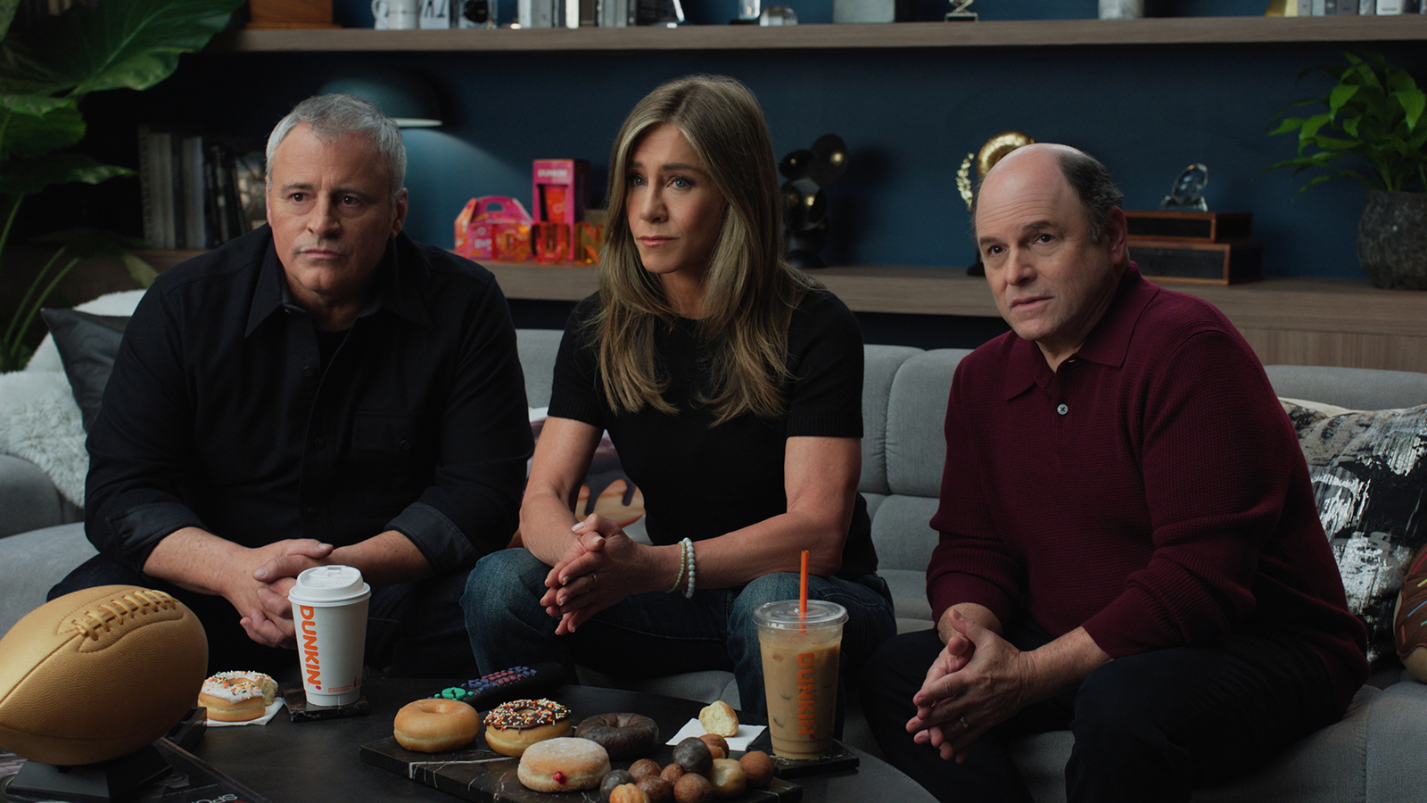 Aniston, LeBlanc and Alexander Join Affleck for Dunkin’ SB60 Teaser Image